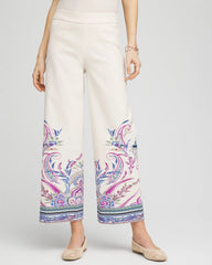 Chico's Clothing Brigitte™ Paisley Wide-Leg Cropped Pants