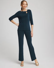 Chico's Clothing Travelers™ Asymmetrical 3/4 Sleeve Top