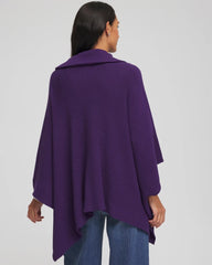 Chico's Clothing Rhinestone Zip-Collar Sweater Poncho