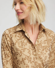 Chico's Clothing No Iron™ Jacquard Scrolls Shirt