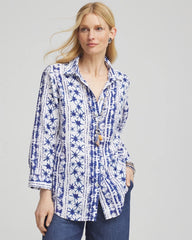 Chico's Clothing No Iron™ Star Print Linen Shirt