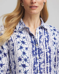 Chico's Clothing No Iron™ Star Print Linen Shirt