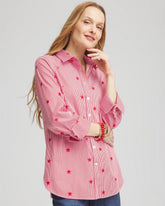 Chico's Clothing No Iron™ Stars & Stripes Sateen Shirt