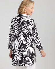 Chico's Clothing No Iron™ Printed Palms Button Down Tunic