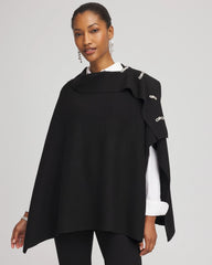 Chico's Clothing Embellished Bow Poncho