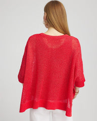 Chico's Clothing Sequin Open Knit Poncho
