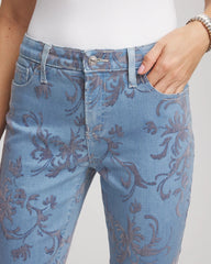 Chico's Clothing Girlfriend Slim Ankle Flocked Jeans