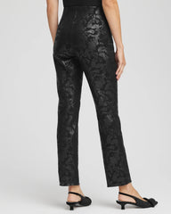 Chico's Clothing Juliet Black Foiled Slim Ankle Pants