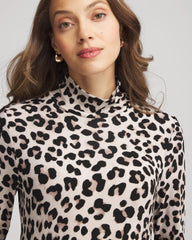 Chico's Clothing Travelers™ Animal-Print Mockneck Midi Dress