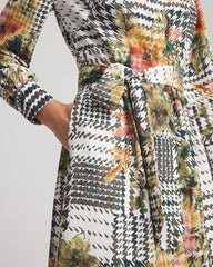 Chico's Clothing Artisanal Floral Print Maxi Shirtdress