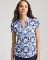 Chico's Clothing Zenergy® UPF Printed Polo Top