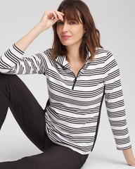 Chico's Clothing Zenergy® UPF Stripe Long Sleeve Top