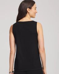 Chico's Clothing Travelers™ Embellished Scoopneck Tank