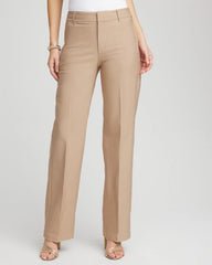 Chico's Petites Petite Cotton Straight-Leg Trousers