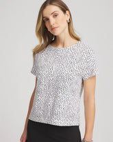Chico's Collections Zenergy® UPF Geo-Print Dolman Top