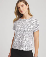 Chico's Collections Zenergy® UPF Geo-Print Dolman Top