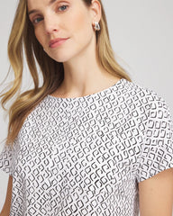 Chico's Collections Zenergy® UPF Geo-Print Dolman Top