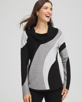 Chico's Collections Zenergy® Luxe Intarsia Cowlneck Top