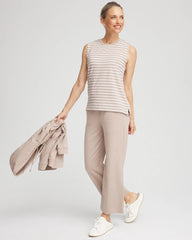 Chico's Collections Zenergy® UPF Sleeveless Metallic-Striped Tank