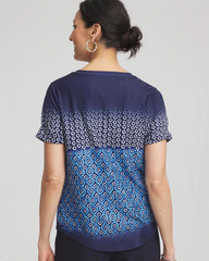 Chico's Collections Zenergy® Graphic Ombre V-Neck Tee