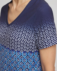Chico's Collections Zenergy® Graphic Ombre V-Neck Tee
