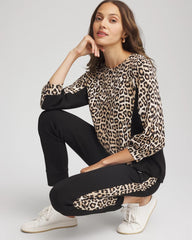 Chico's Collections Zenergy® Animal-Print Bungee Top