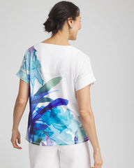 Chico's Collections Zenergy® Floral Scoop Neck Tee