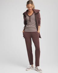Chico's Collections Zenergy® Ribbed Striped Henley Tee