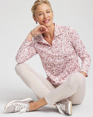 Chico's Collections Zenergy® UPF Printed Zip-Front Pullover