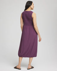 Chico's Collections Zenergy® UPF Smocked Midi Dress