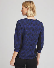 Chico's Collections Zenergy® Jacquard Bungee Top