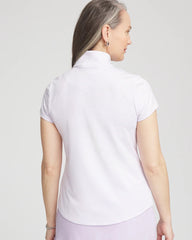 Chico's Collections Zenergy® Striped UPF Short-Sleeve Top