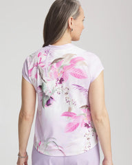 Chico's Collections Zenergy® UPF Floral Polo