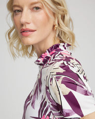 Chico's Collections Zenergy® UPF Ruffle-Neck Polo
