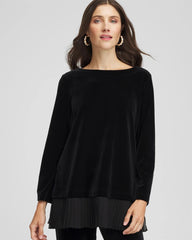 Chico's Collections Travelers™ Chiffon Hem Velvet Tunic