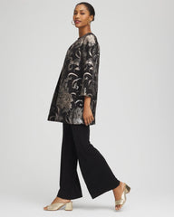 Chico's Collections Travelers™ Collection Jacquard Floral Shine Jacket