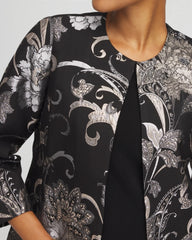 Chico's Collections Travelers™ Collection Jacquard Floral Shine Jacket