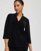 Chico's Collections Travelers™ Velvet V-Neck Kimono Sleeve Top