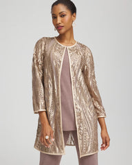 Chico's Collections Travelers™ Collection Champagne Sequins Jacket