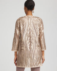 Chico's Collections Travelers™ Collection Champagne Sequins Jacket