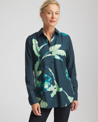 Chico's Collections No Iron™ Glacial Flora Sateen Shirt