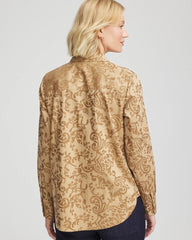 Chico's Collections No Iron™ Jacquard Scrolls Shirt