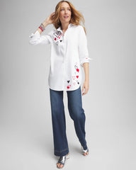 Chico's Collections No Iron™ Valentine's Day Embroidered Tunic