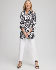 Chico's Collections No Iron™ Printed Palms Button Down Tunic
