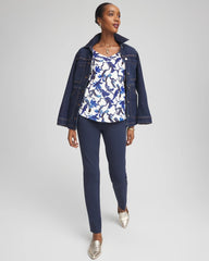 Chico's Collections Juliet Slim Trim Detail Ankle Pants