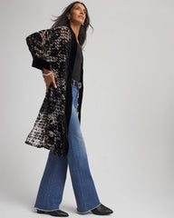 Chico's Clothing Art Deco Burnout Kimono