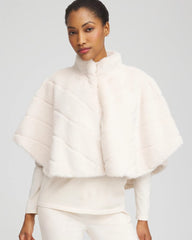 Chico's Clothing Faux Fur Funnelneck Capelet