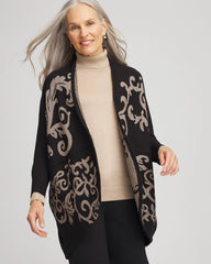Chico's Clothing Ottoman Jacquard Cocoon Cardigan