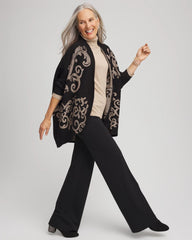 Chico's Clothing Ottoman Jacquard Cocoon Cardigan