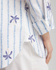 Chico's Clothing No Iron™ Palm Striped Sateen Shirt